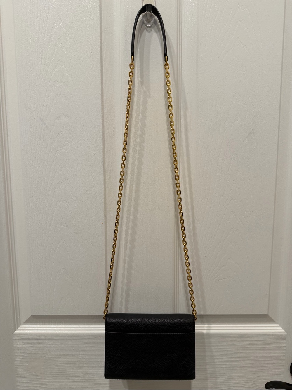 Marc Jacobs Empire City Leather Wallet On Chain Black Gold Crossbody Bag WOC - Picture 7 of 7